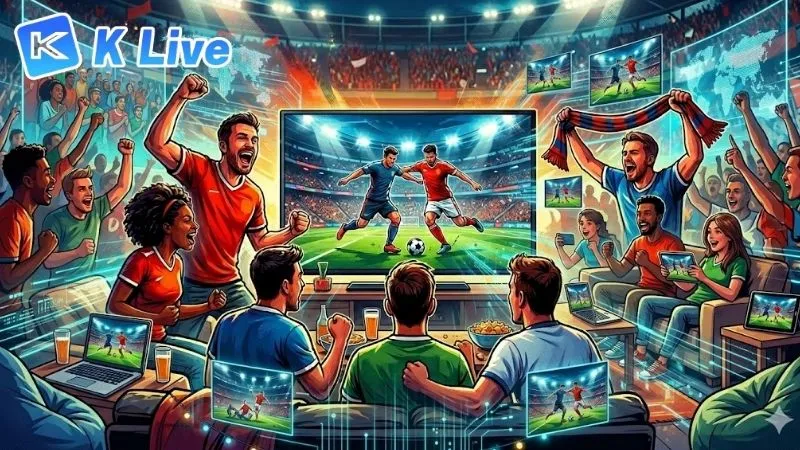 Giao diện xem trực tiếp bóng đá KLIVE